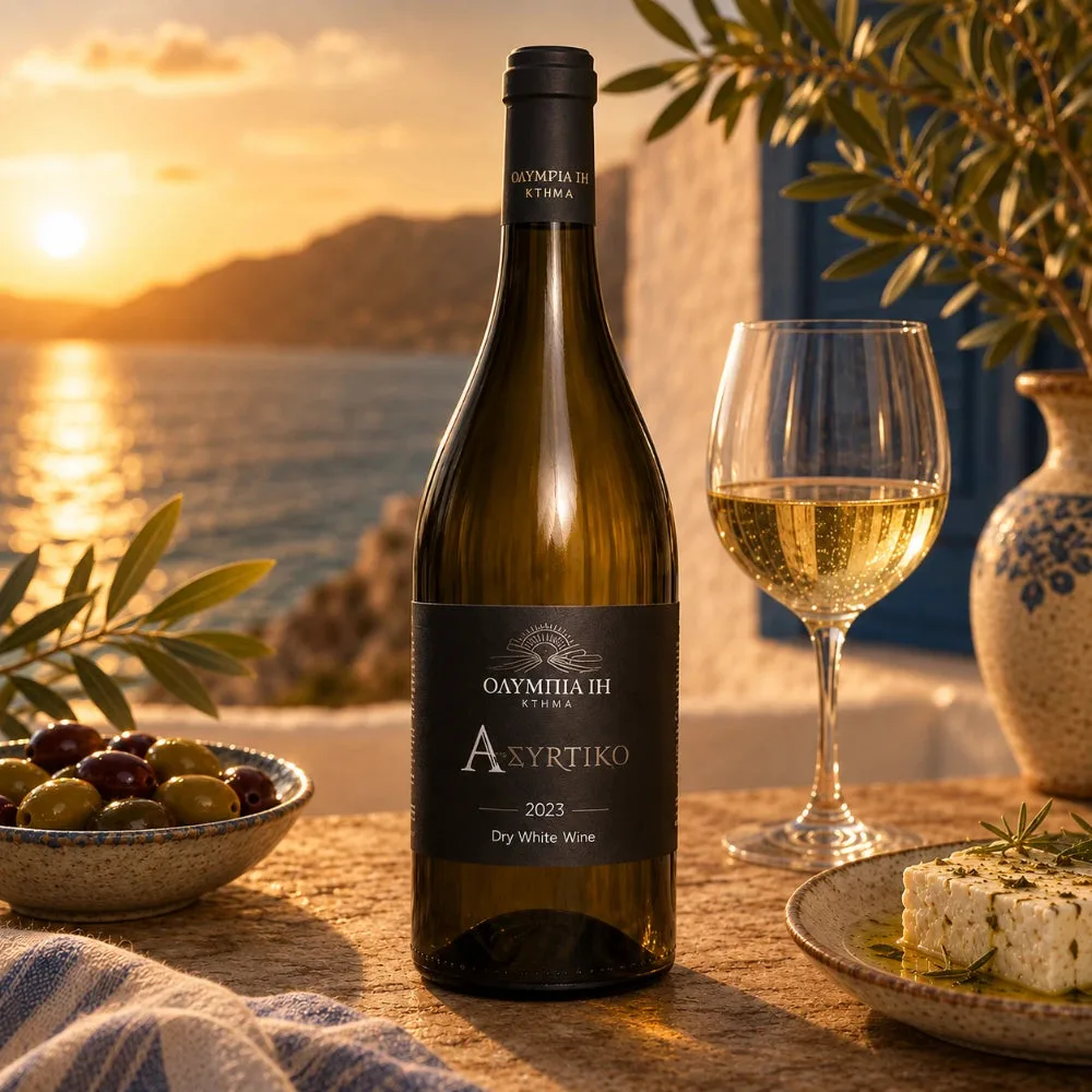 Weißwein Olympia Assyrtiko, Ansicht 2
