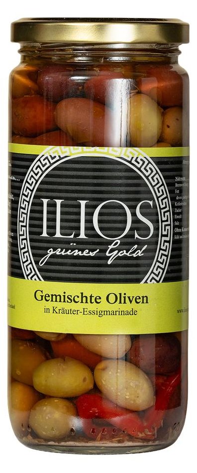 Oliven gemischt mit Kräutern