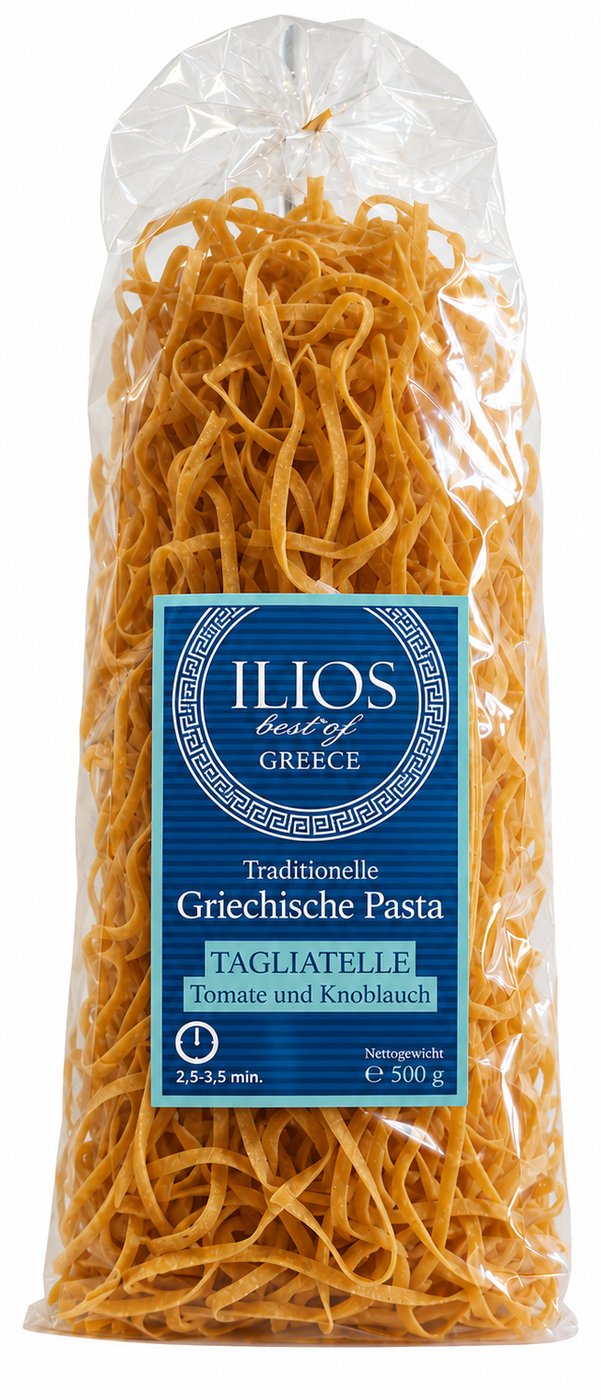 Pasta Foloi Tagliatelle mit Tomaten und Knoblauch