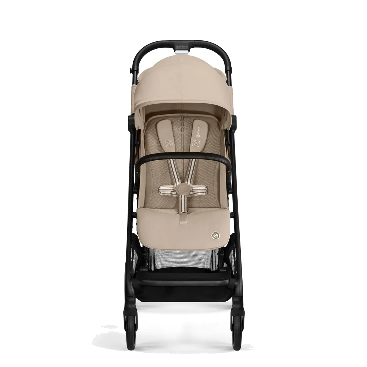 Cybex Gold Kinderwagen Beezy mit One-Pull Harness, Ab Geburt bis ca. 4 Jahre (max. 22 kg), Kompakt und ergonomisch, Almond Beige (Beige mit schwarzem Rahmen) — Bild 2