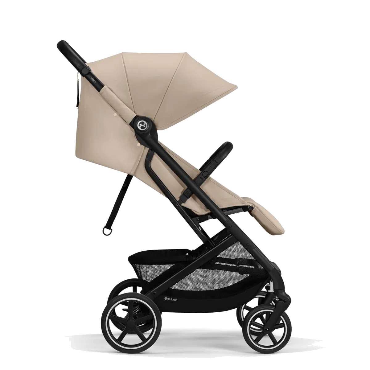 Cybex Gold Kinderwagen Beezy mit One-Pull Harness, Ab Geburt bis ca. 4 Jahre (max. 22 kg), Kompakt und ergonomisch, Almond Beige (Beige mit schwarzem Rahmen) — Bild 3