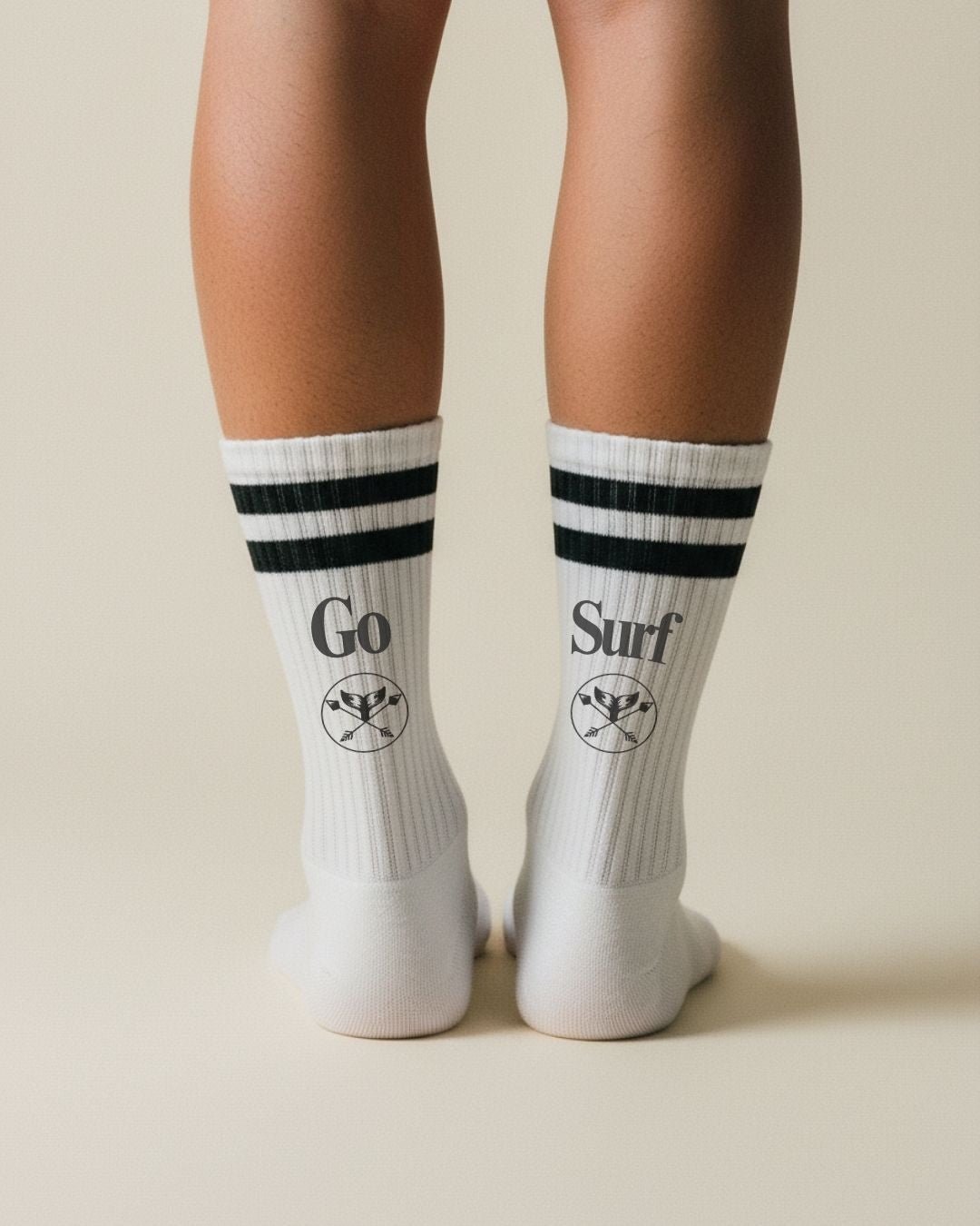 Go Surf - Sportsocken gestreift in schwarz - weiß
