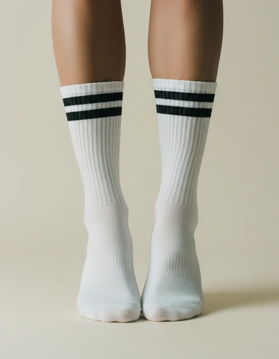 Go Surf - Sportsocken gestreift in schwarz - weiß — Bild 3