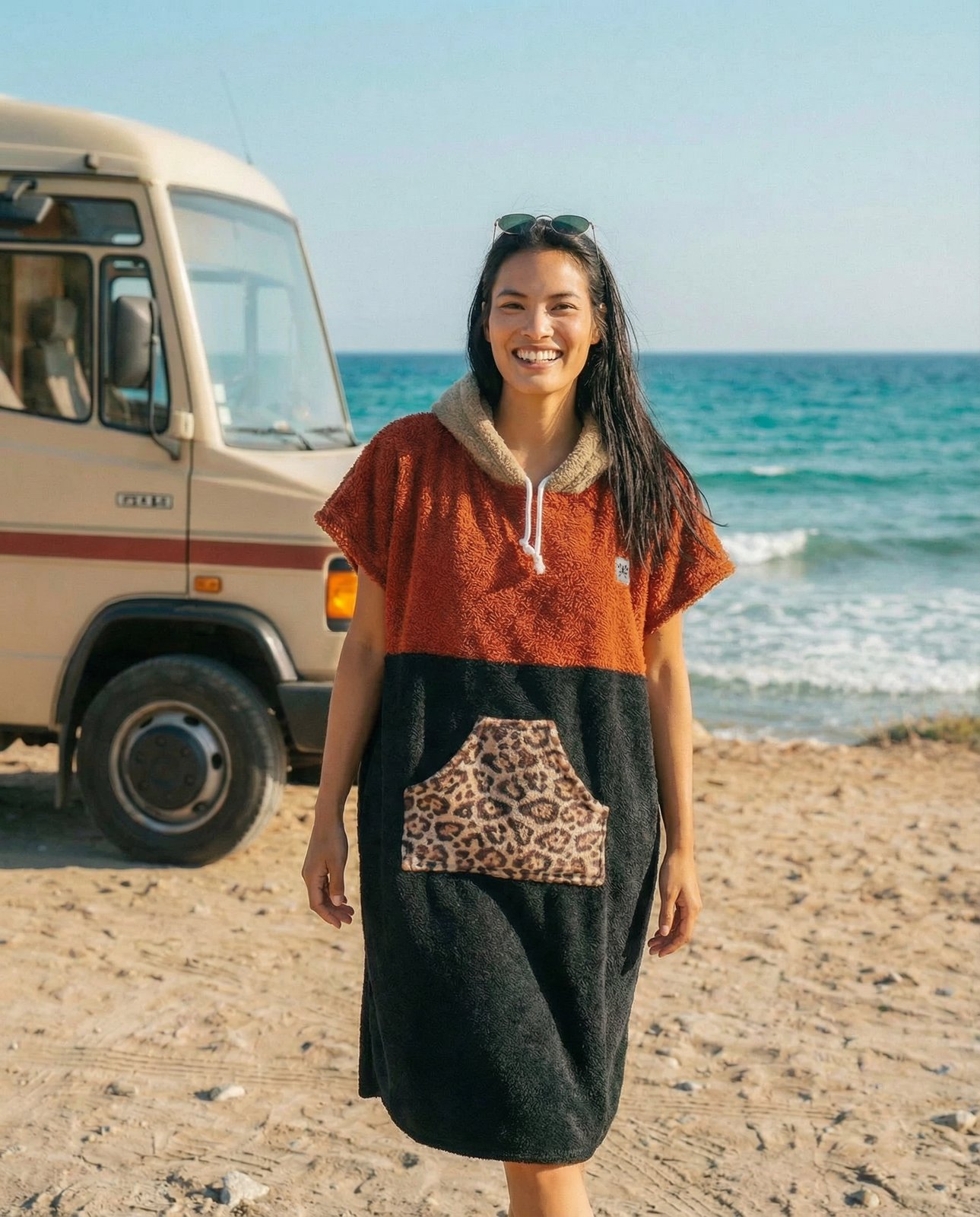 Surfponcho WildWave Unisex aus Bio-Frotte - Limited Edition