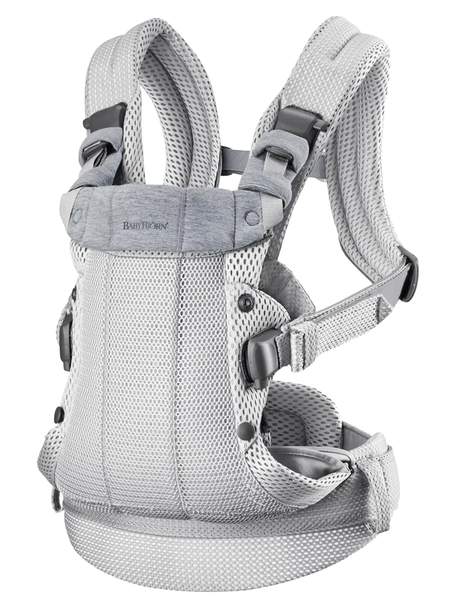 BabyBjörn Babytrage Harmony, 3D-Netzstoff, Silber