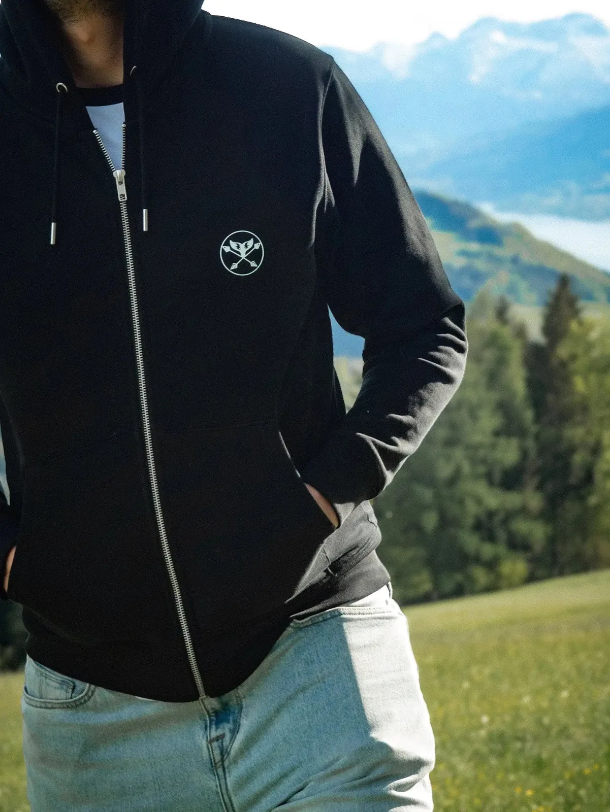 Wal Mandala ZipHoodie Unisex, Ansicht 3