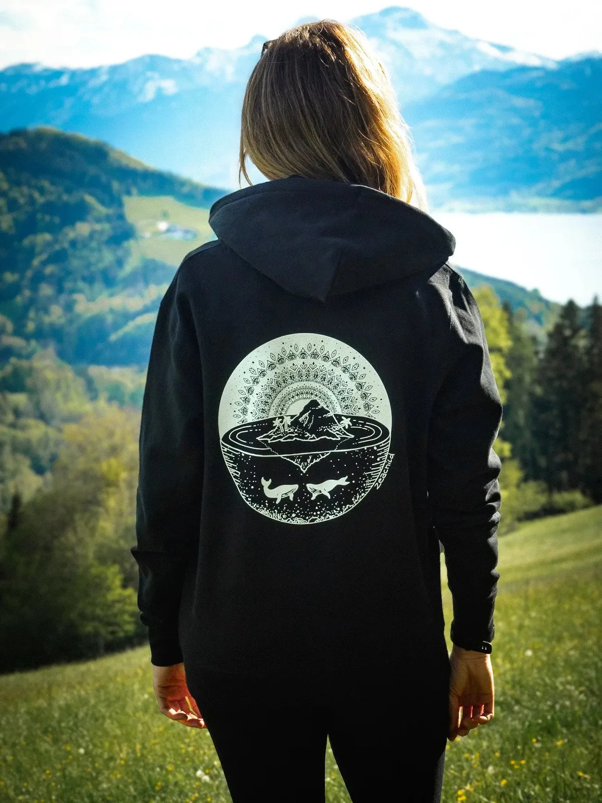 Wal Mandala ZipHoodie Unisex, Ansicht 5