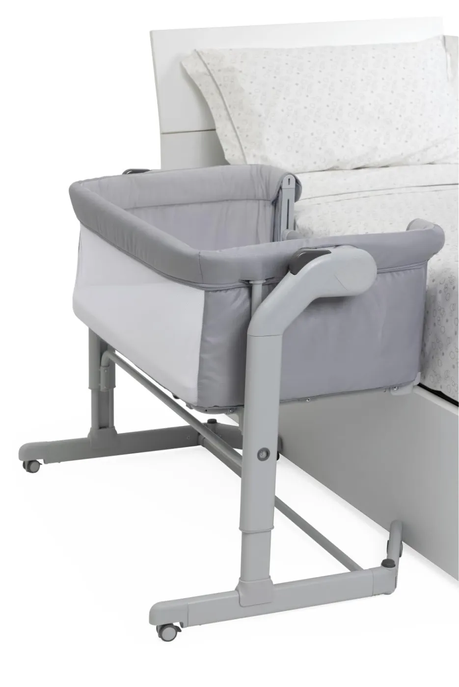 Chicco Next2Me Magic Evo, Beistellbett für Babys, mit Schaukelmodus, Kippfunktion, aufklappbarem Seitenteil, Verstellbarer Höhe, 4 Rädern, inkl. Matratze und Reisetasche, Beige — Bild 5