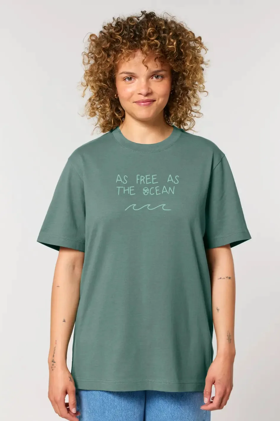 As Free As The Ocean Shirt Unisex Bio, Ansicht 5