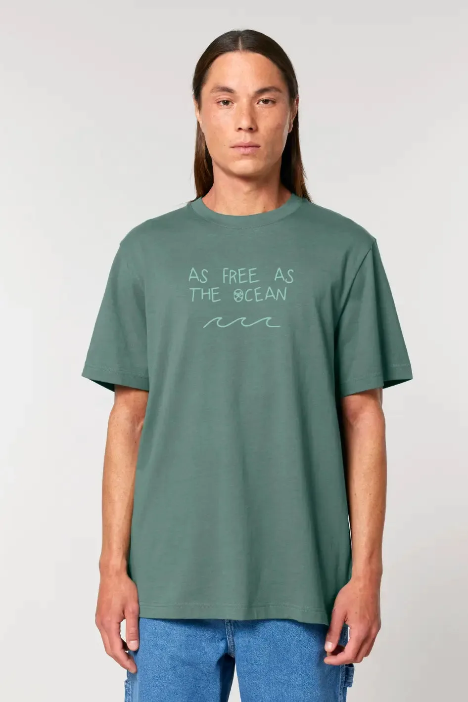 As Free As The Ocean Shirt Unisex Bio, Ansicht 6