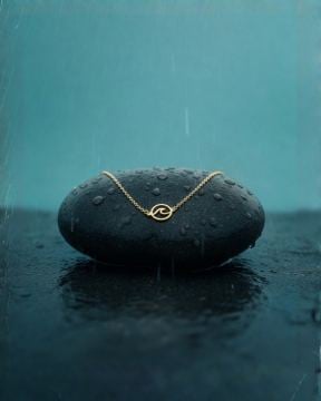 Kette mit Wellenmotiv rund - rostfreier Edelstahl