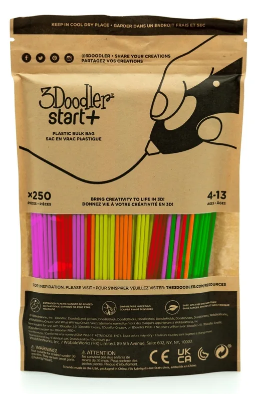 3Doodler Filament Start+ 250 neonrot neonorange neongruen neongelb, Ansicht 2