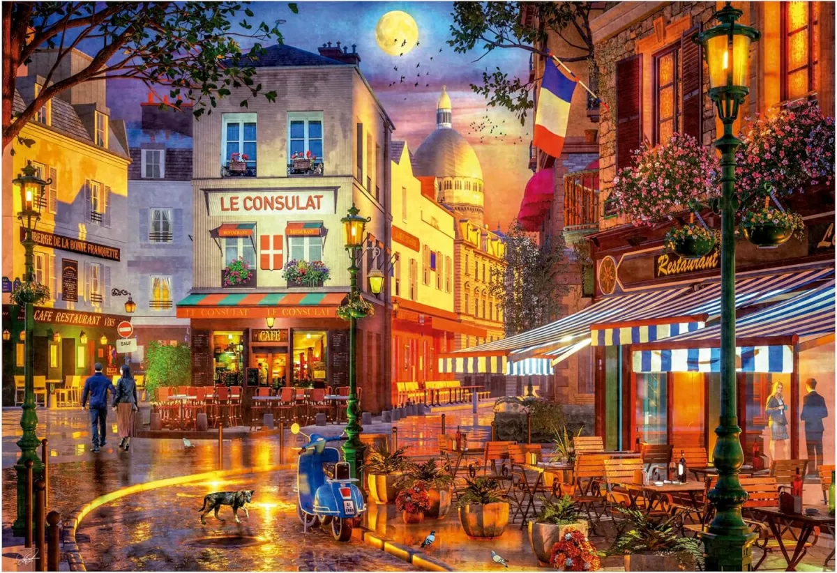 Educa - Le Consulat | Puzzle 5.000 Teile für Erwachsene ab 14 Jahren, Pariser Café Vintage Frankreich, Inklusive Puzzle-Kleber (19950) — Bild 2