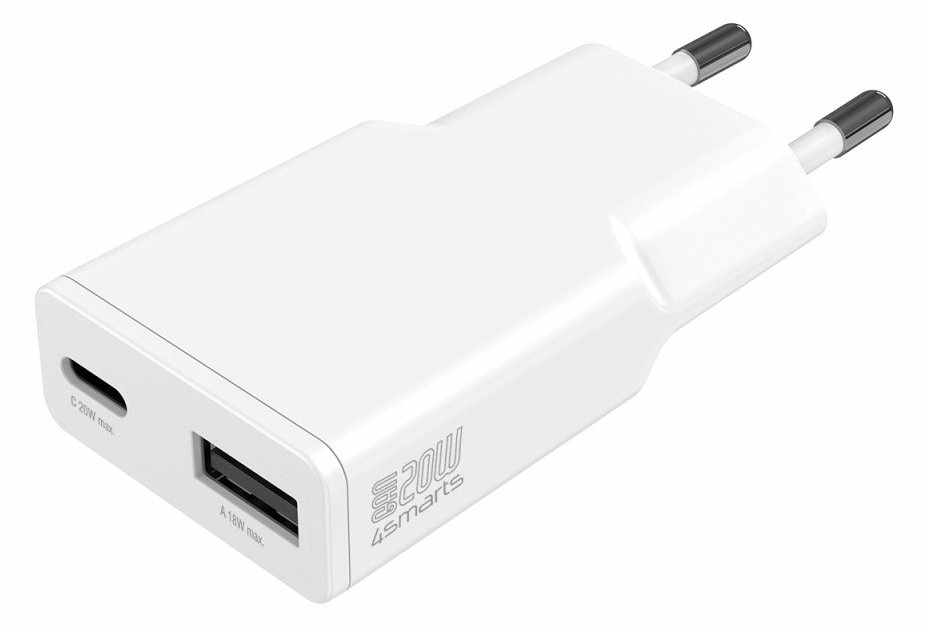 4smarts Netzladegerät PDPlug Duos Slim 20W GaN 1C