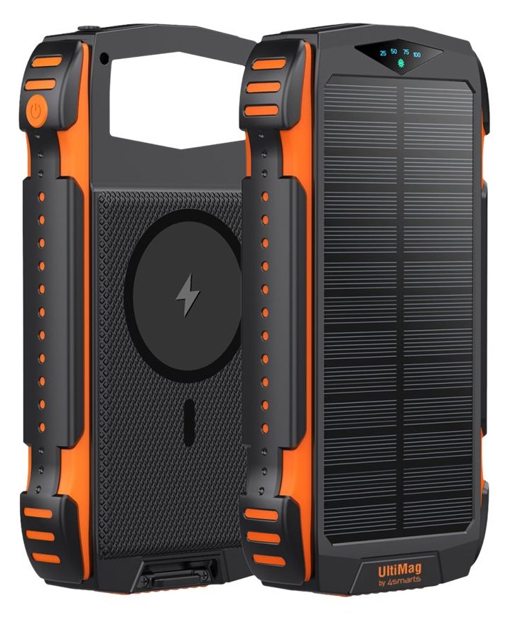 4smarts TitanPack - Solar-Powerbank - Li-Pol - 20000 mAh - 20 Watt - 3 A - 5 Ausgabeanschlussstellen