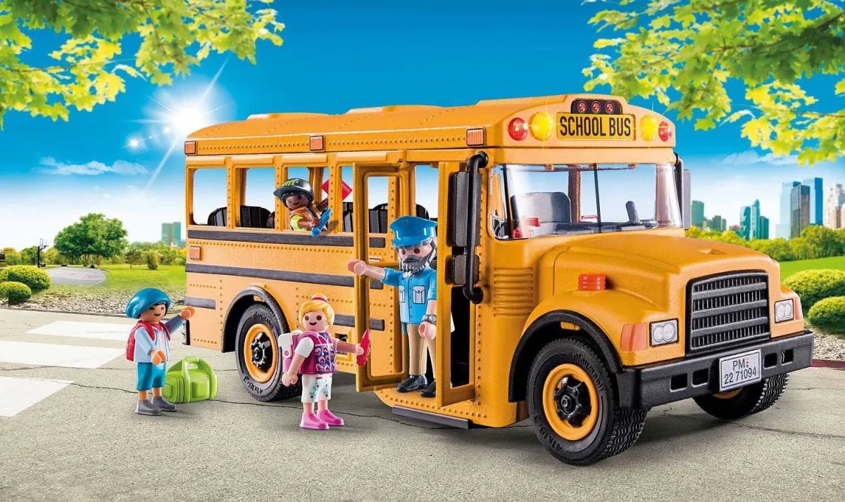 PLAYMOBIL City Life 71094 US Schulbus, Spielzeug-Bus mit Blinklicht, Spielzeug für Kinder ab 4 Jahren — Bild 2