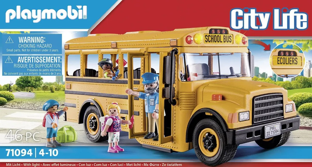 PLAYMOBIL City Life 71094 US Schulbus, Spielzeug-Bus mit Blinklicht, Spielzeug für Kinder ab 4 Jahren — Bild 3