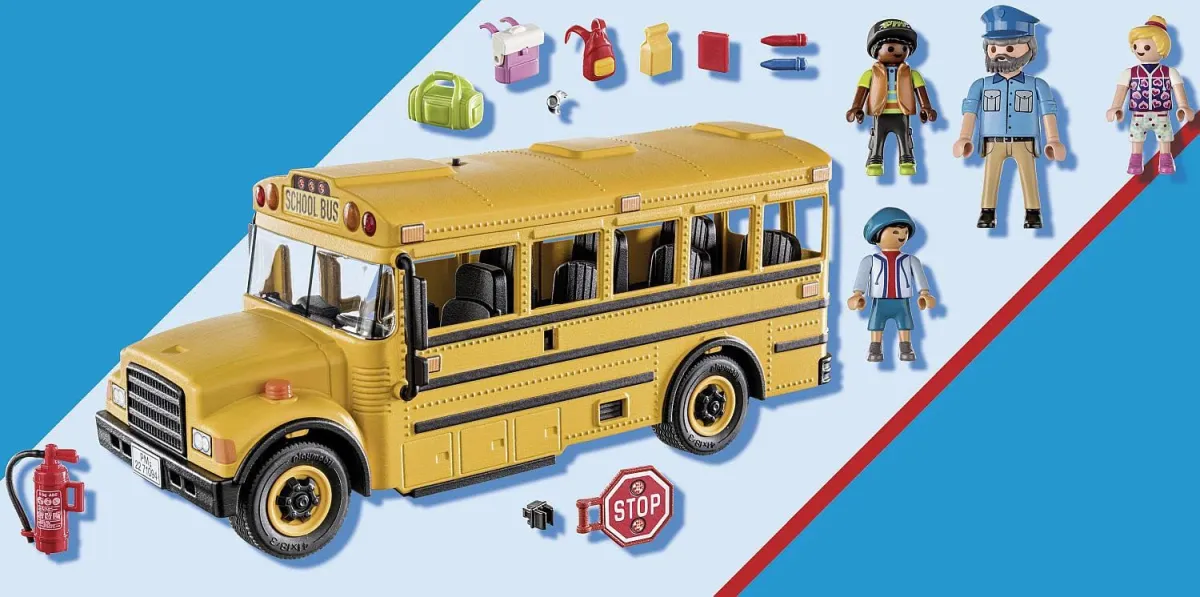 PLAYMOBIL City Life 71094 US Schulbus, Spielzeug-Bus mit Blinklicht, Spielzeug für Kinder ab 4 Jahren — Bild 4