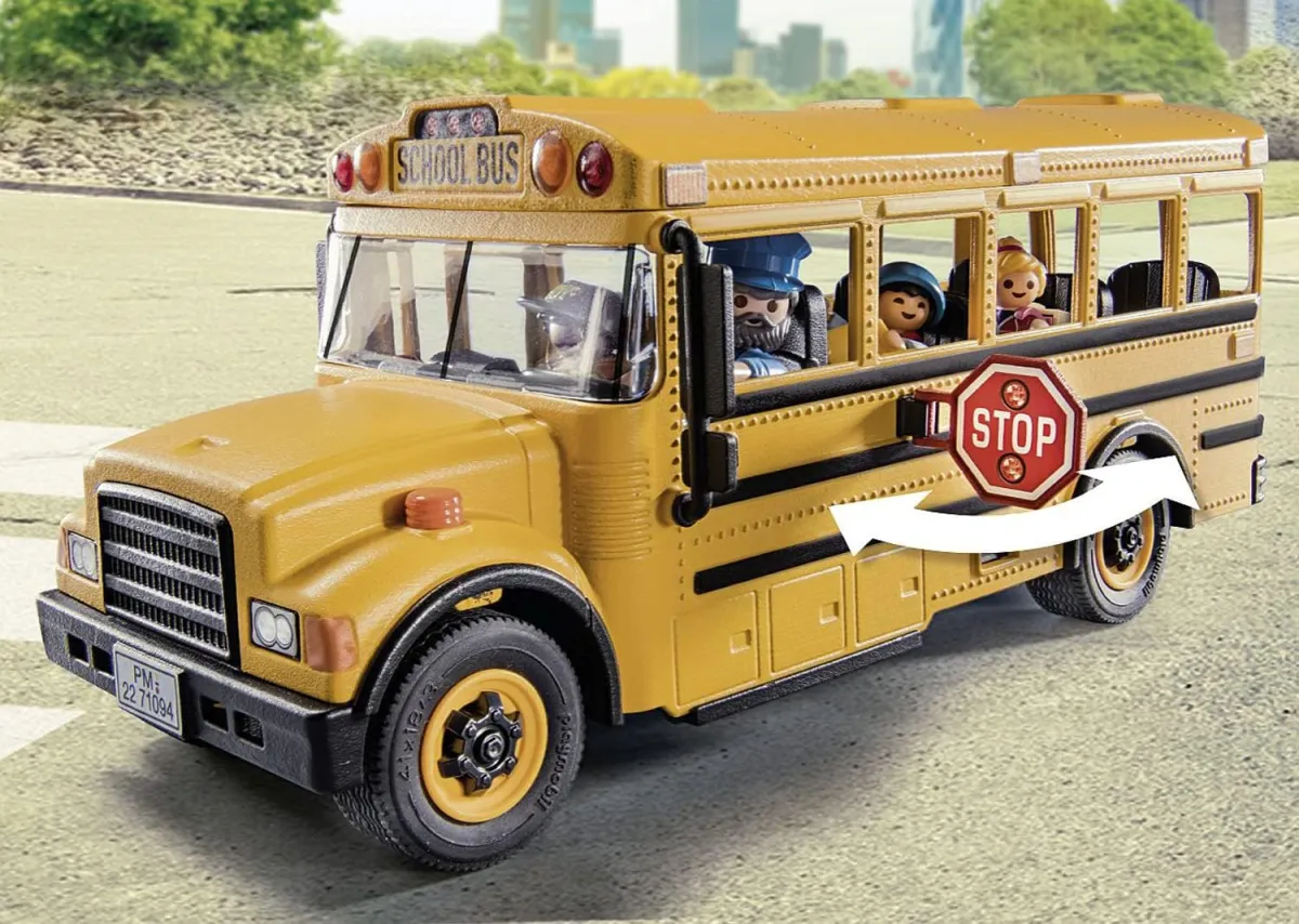 PLAYMOBIL City Life 71094 US Schulbus, Spielzeug-Bus mit Blinklicht, Spielzeug für Kinder ab 4 Jahren — Bild 5