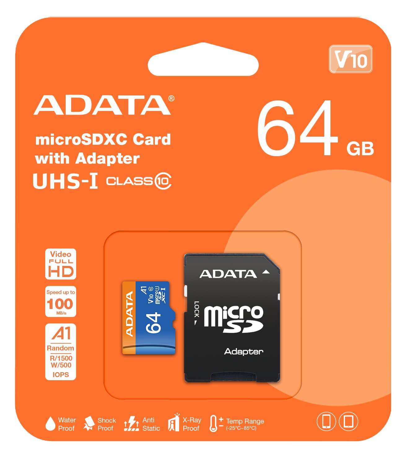 ADATA Premier - Flash-Speicherkarte (microSDXC-an-SD-Adapter inbegriffen)