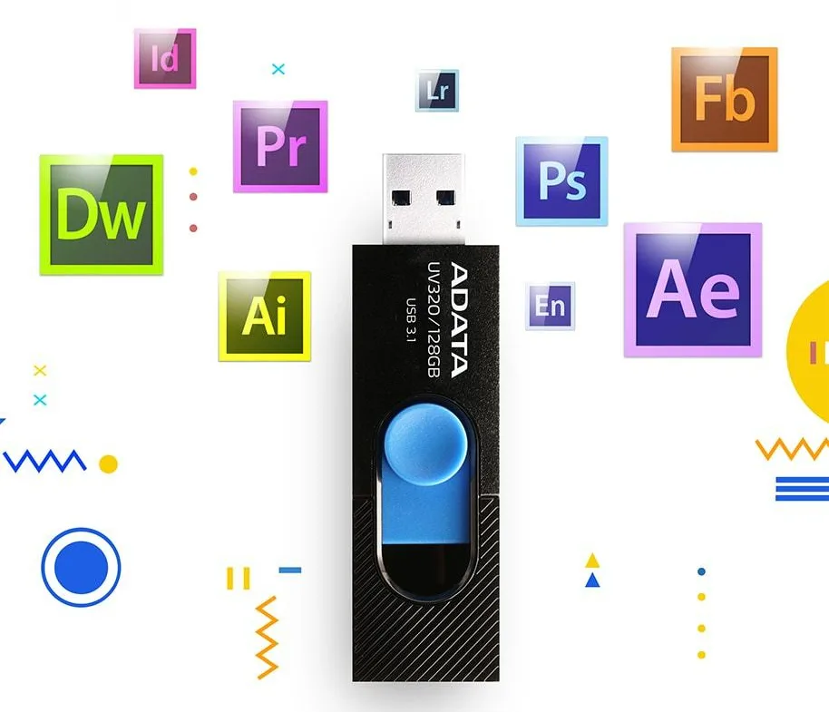 ADATA UV320 - USB-Flash-Laufwerk - 128 GB - USB 3.1, Ansicht 4