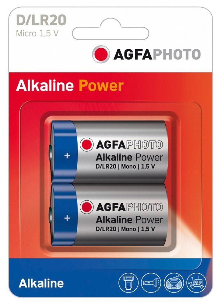 AgfaPhoto Batterie 2 x D - Alkalisch