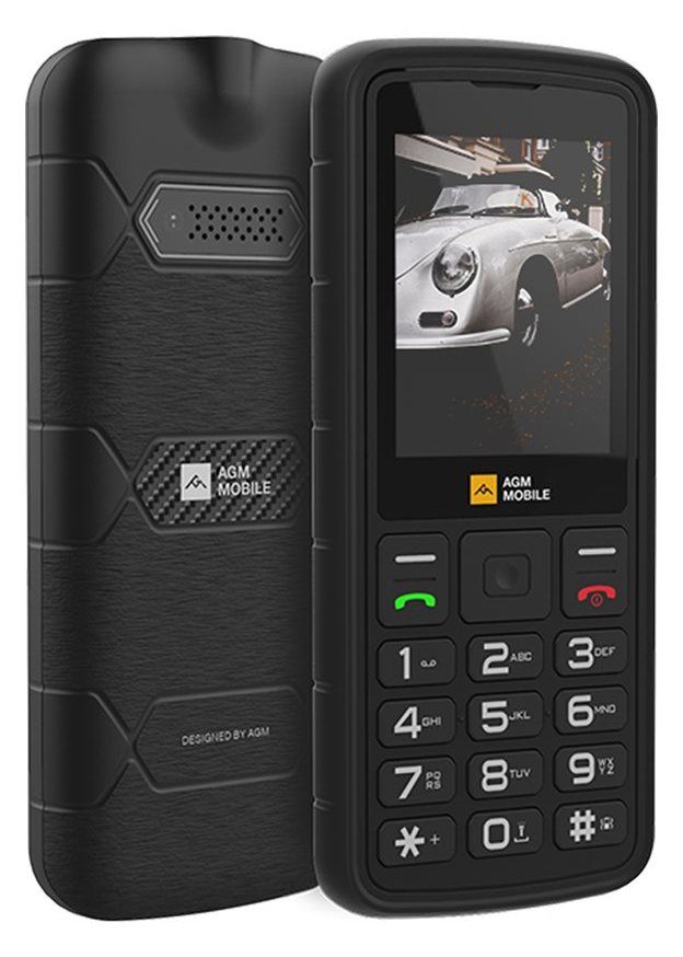 AGM Mobile M9 Bartype IP68/IP69 Rugged - Mobiltelefon - 1.000 mAh