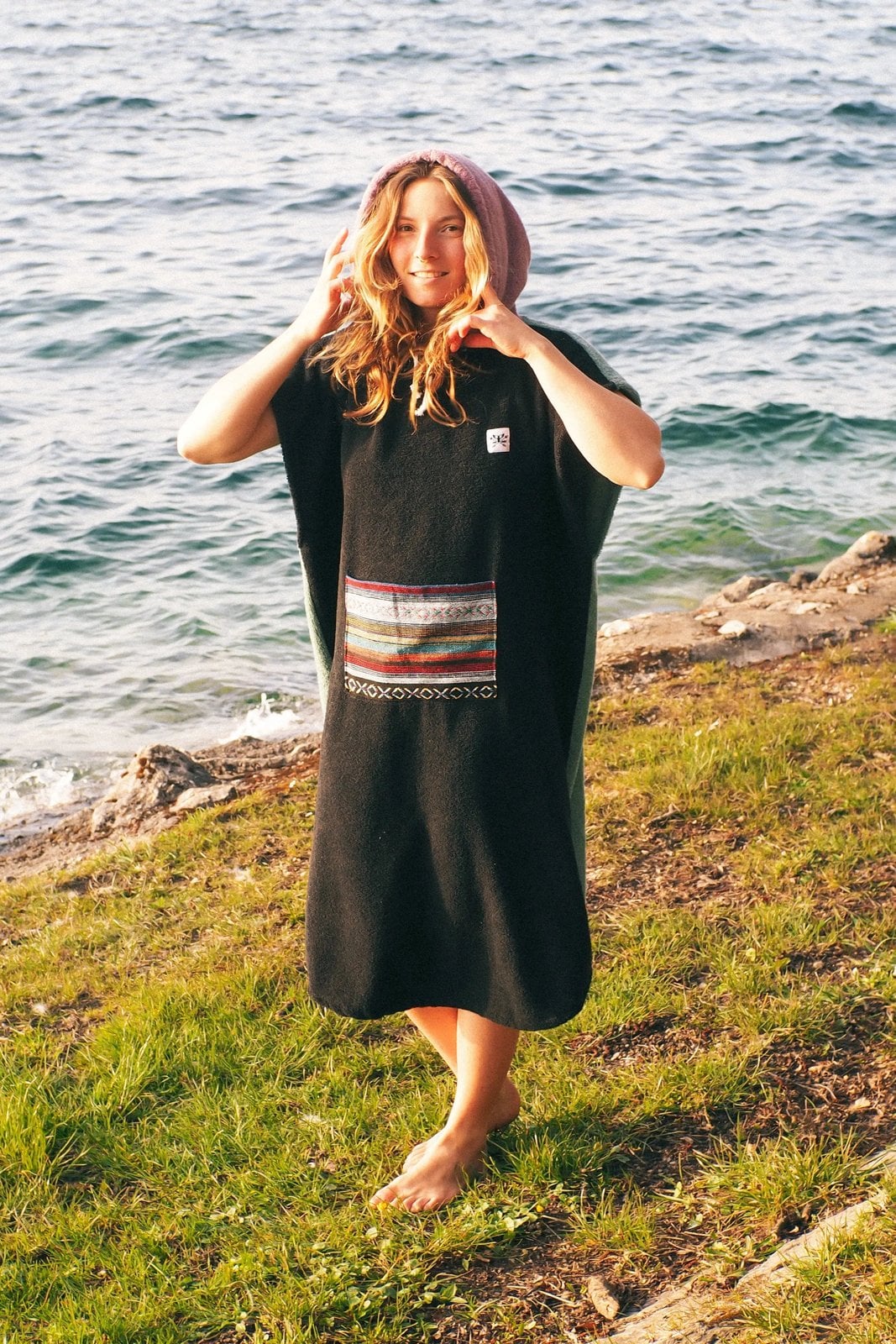 Surfponcho Vintage Unisex aus Bio-Frotte