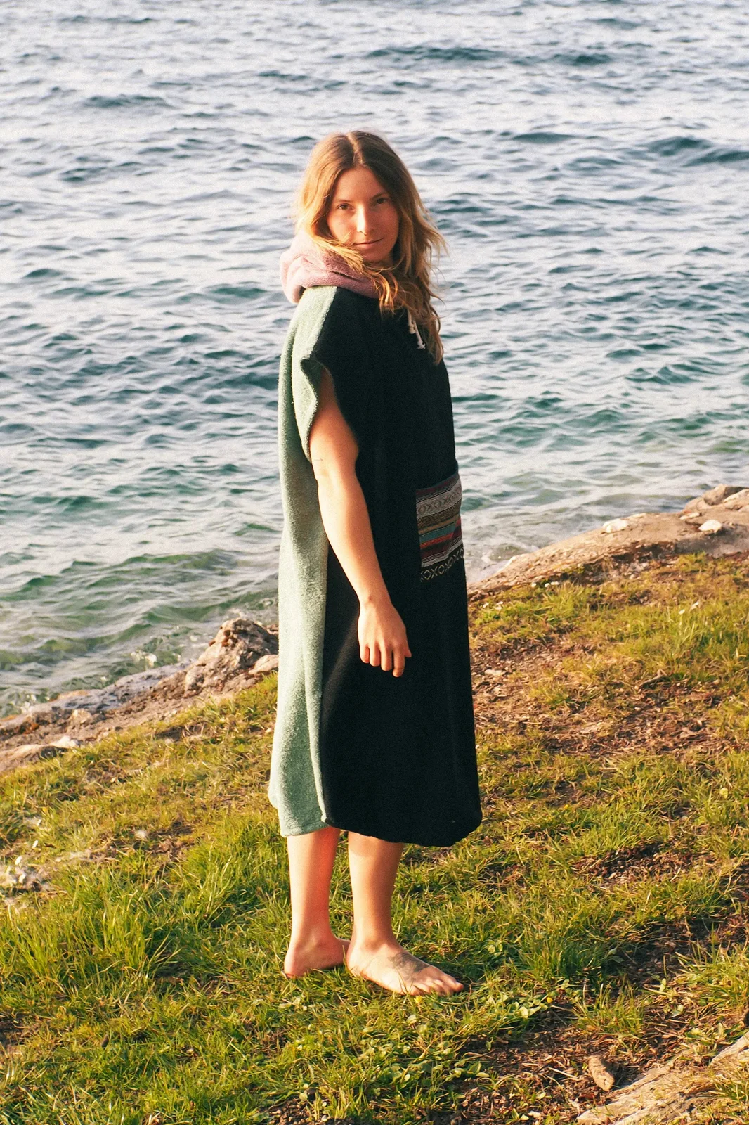 Surfponcho Vintage Unisex aus Bio-Frotte, Ansicht 2