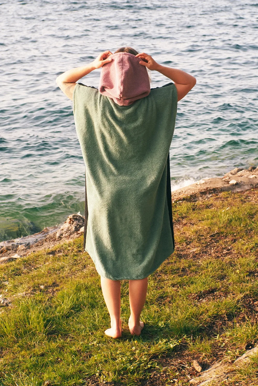 Surfponcho Vintage Unisex aus Bio-Frotte, Ansicht 3