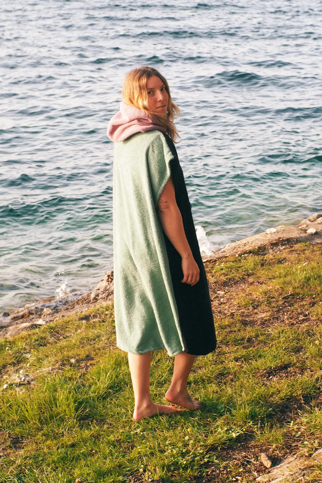 Surfponcho Vintage Unisex aus Bio-Frotte, Ansicht 4