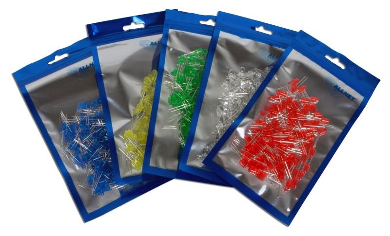 ALLNET ALL_LED_Set_5mm_500 - LED - Arduino - Arduino - Blau - Grün - Rot - Weiß - Gelb - 5 mm - 8,6 mm