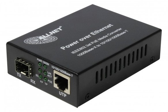 ALLNET ALL-MC202P-SFP1-POE - 1000 Mbit/s - Gigabit Ethernet - 10,100,1000 Mbit/s