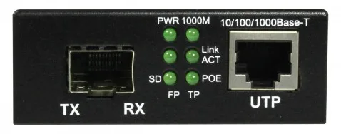 ALLNET ALL-MC202P-SFP1-POE - 1000 Mbit/s - Gigabit Ethernet - 10,100,1000 Mbit/s, Ansicht 4