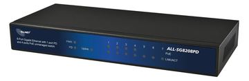 ALLNET ALL-SG8208PD ungemanaged 10G Ethernet (100/1000/10000) - (PoE) Unterstützung Schwarz Netzwerk Switch von LumaTech