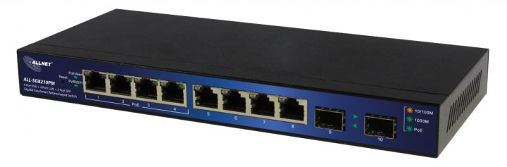 ALLNET ALL-SG8210PM Netzwerk-Switch Managed L2+ Gigabit Ethernet (10/100/1000) Schwarz Power over Ethernet (PoE)