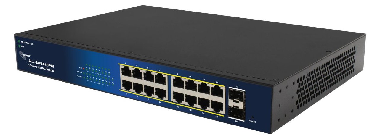 ALLNET Switch smart managed Layer2• 18x GbE• PoE Budget 240W• 16x at - Switch - 1 Gbps