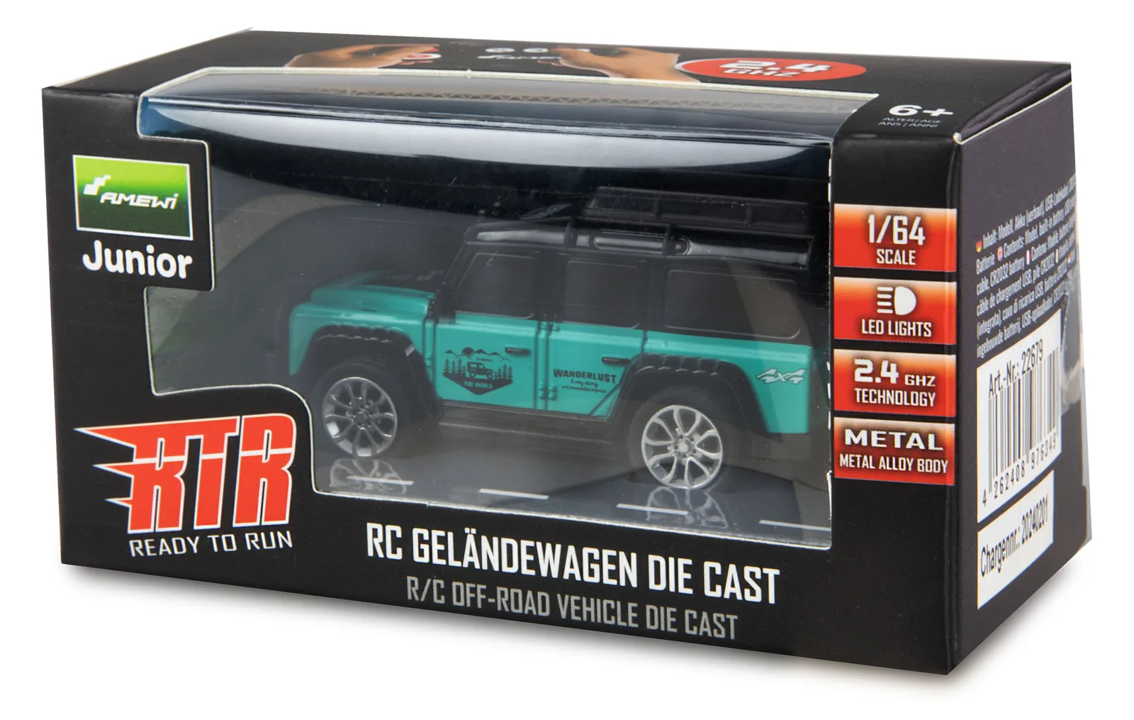 Amewi RC Geländewagen Die Cast 1 64 RTR petrol 6+, Ansicht 3