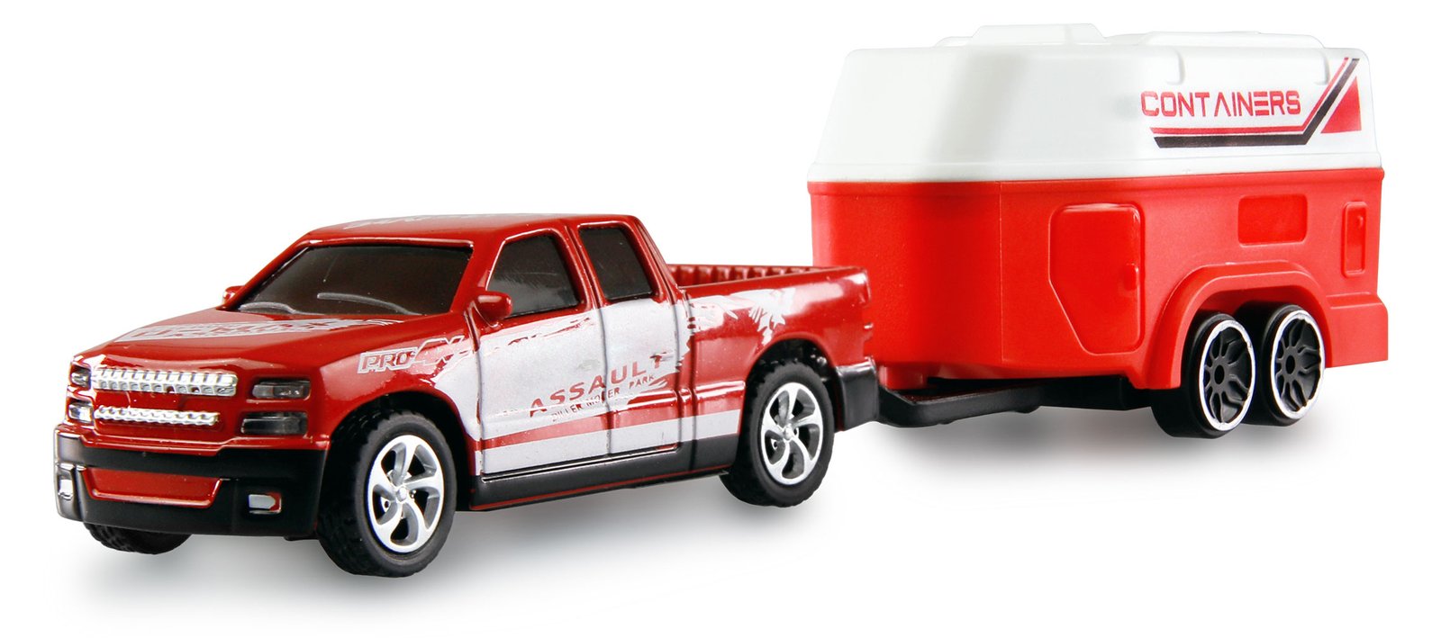 Amewi RC Pickup Die Cast mit Pferdeanhänger 1 64 RTR rot