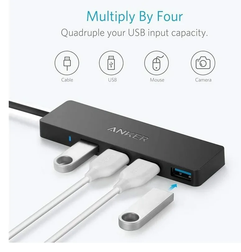 Anker Kassensysteme Anker Ultra Slim - Hub - 4 x SuperSpeed USB 3.0, Ansicht 4