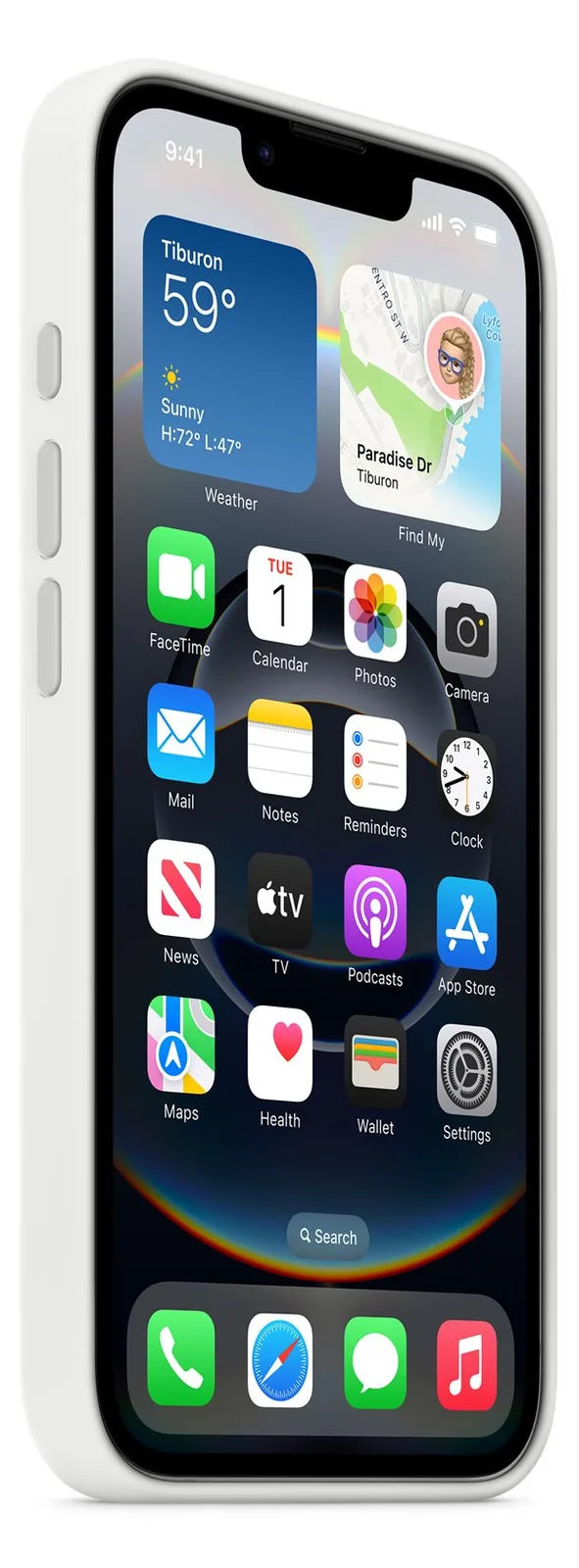 Apple Hintere Abdeckung für Mobiltelefon - Silikon - weiß, Ansicht 3