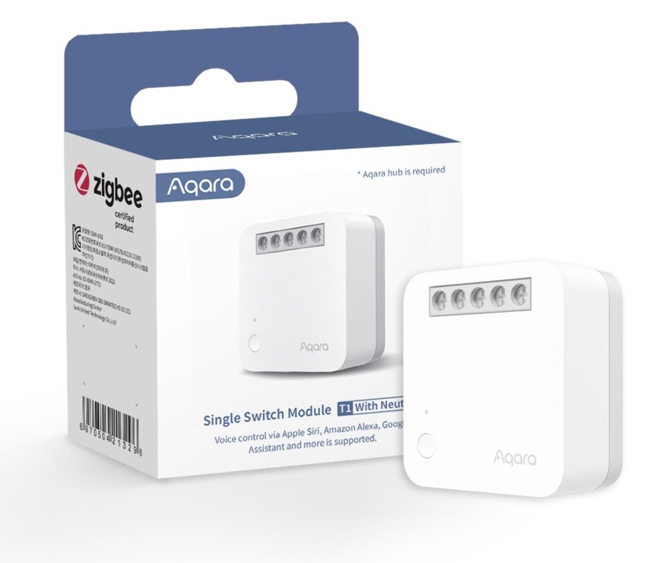Aqara Einzelschalter-Modul T1 mit Neutralleiter HomeKit SSM-U01