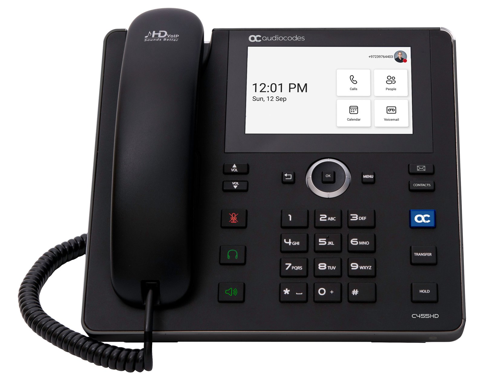 AudioCodes C455HD - VoIP-Telefon mit Rufnummernanzeige