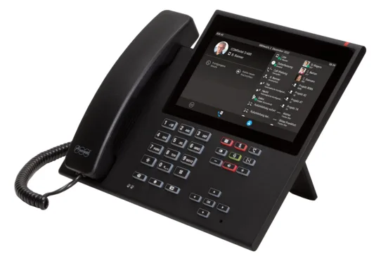 Auerswald COMfortel D-600 - VoIP-Telefon mit Rufnummernanzeige/Anklopffunktion - Schwarz, Ansicht 2