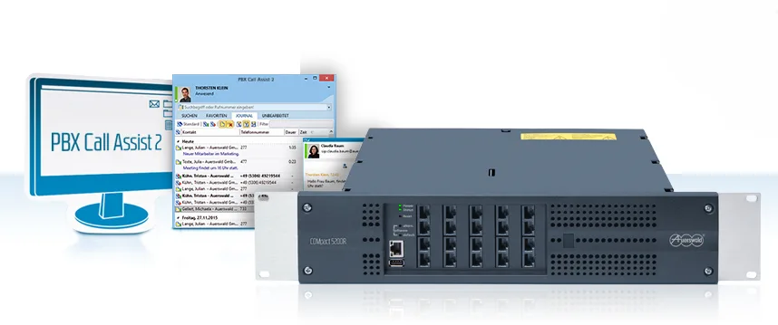 Auerswald COMpact 5200R - IP-PBX - 2U - in Rack montierbar, Ansicht 2