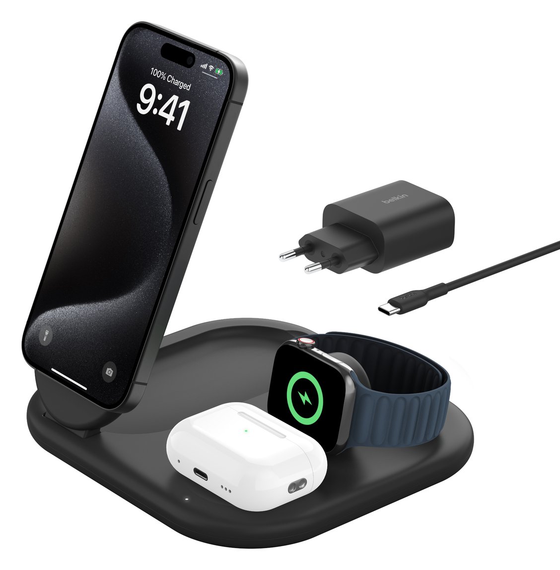 Belkin BoostCharge 3-in-1 - Kabelloses Ladegerät