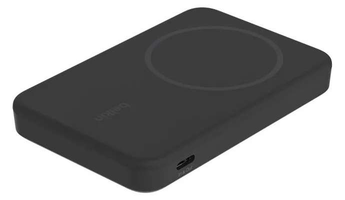 Belkin BoostCharge Pro - Induktive Power Bank - magnetisch mit Qi2 - 8000 mAh - 15 Watt - Fast Charge (24 pin USB-C) - Schwarz, Ansicht 3