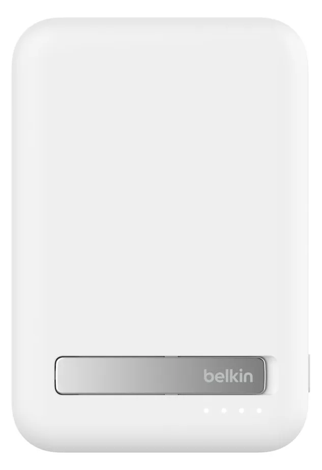 Belkin BoostCharge Pro - Induktive Power Bank - magnetisch mit Qi2 - 8000 mAh - 15 Watt - Fast Charge (24 pin USB-C) - Weiß, Ansicht 2