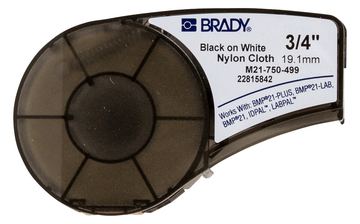 Brady Corporation Brady B-499 - Nylontuch - matt - Schwarz auf Weiß - Rolle (1,91 cm x 4,9 m) von LumaTech