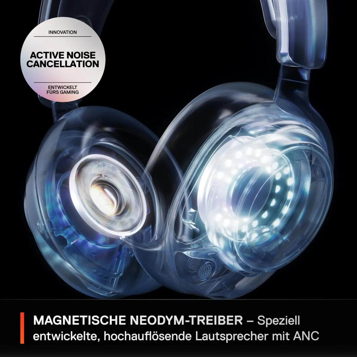 SteelSeries Arctis Nova Pro Wireless Xbox Headset - Gaming Headset Wireless - Unbegrenzte Akkulaufzeit; 2-Akku-System - Active Noise Cancellation - ClearCast Gen2 Mikro - Für Xbox, PC & mehr- Schwarz — Bild 2